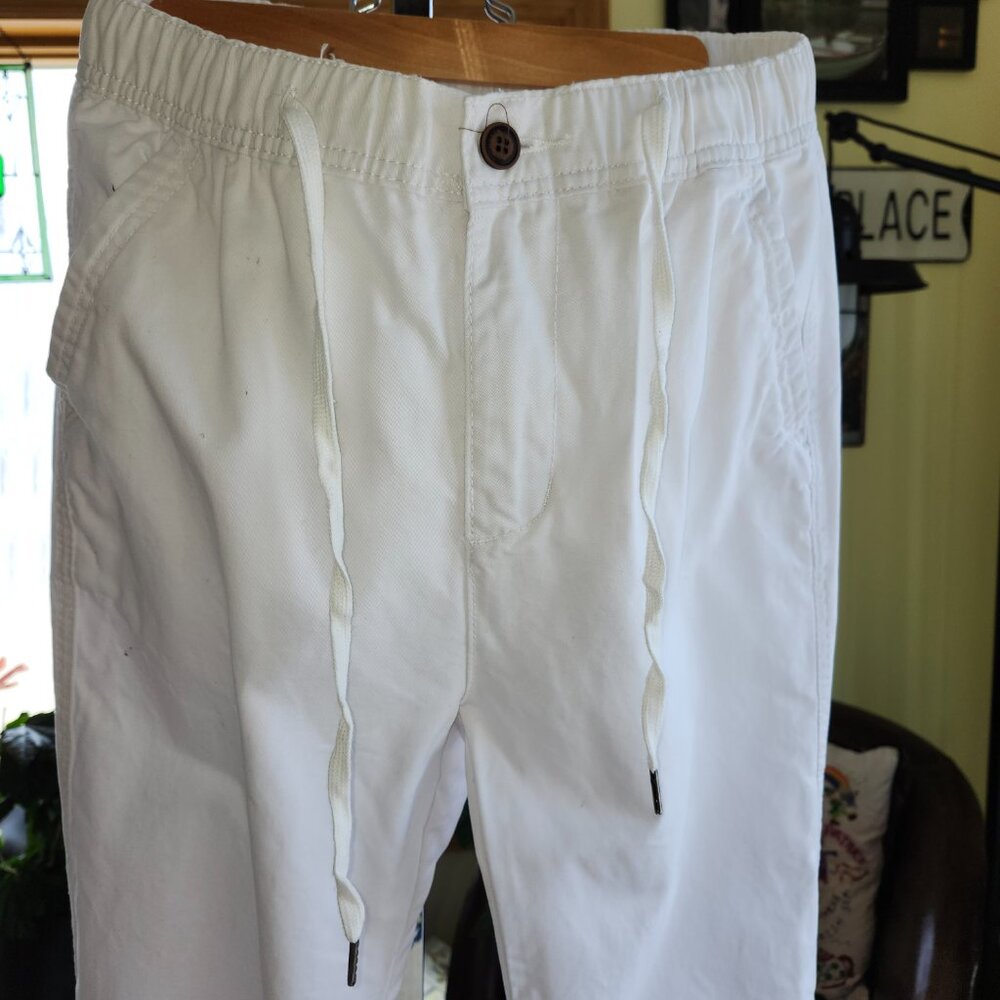 25293 NWOT!!  Men's White Denim Hungson Joggers Waist 34